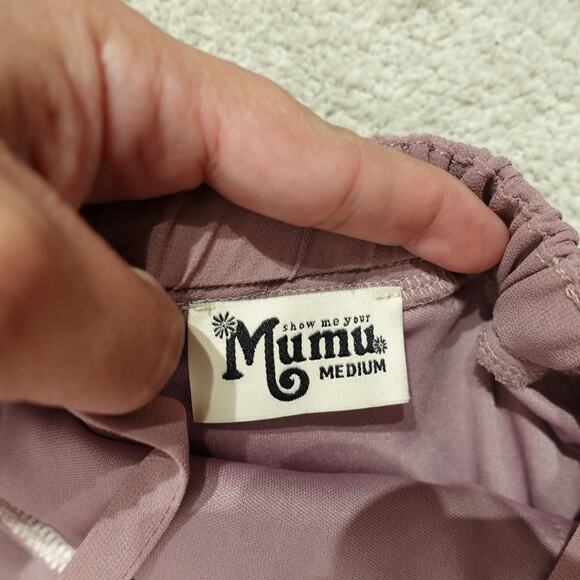 Show Me Your Mumu Womens Open Back Bridesmaid Dress High Neck Sleeveless Pink M - Picture 7 of 8